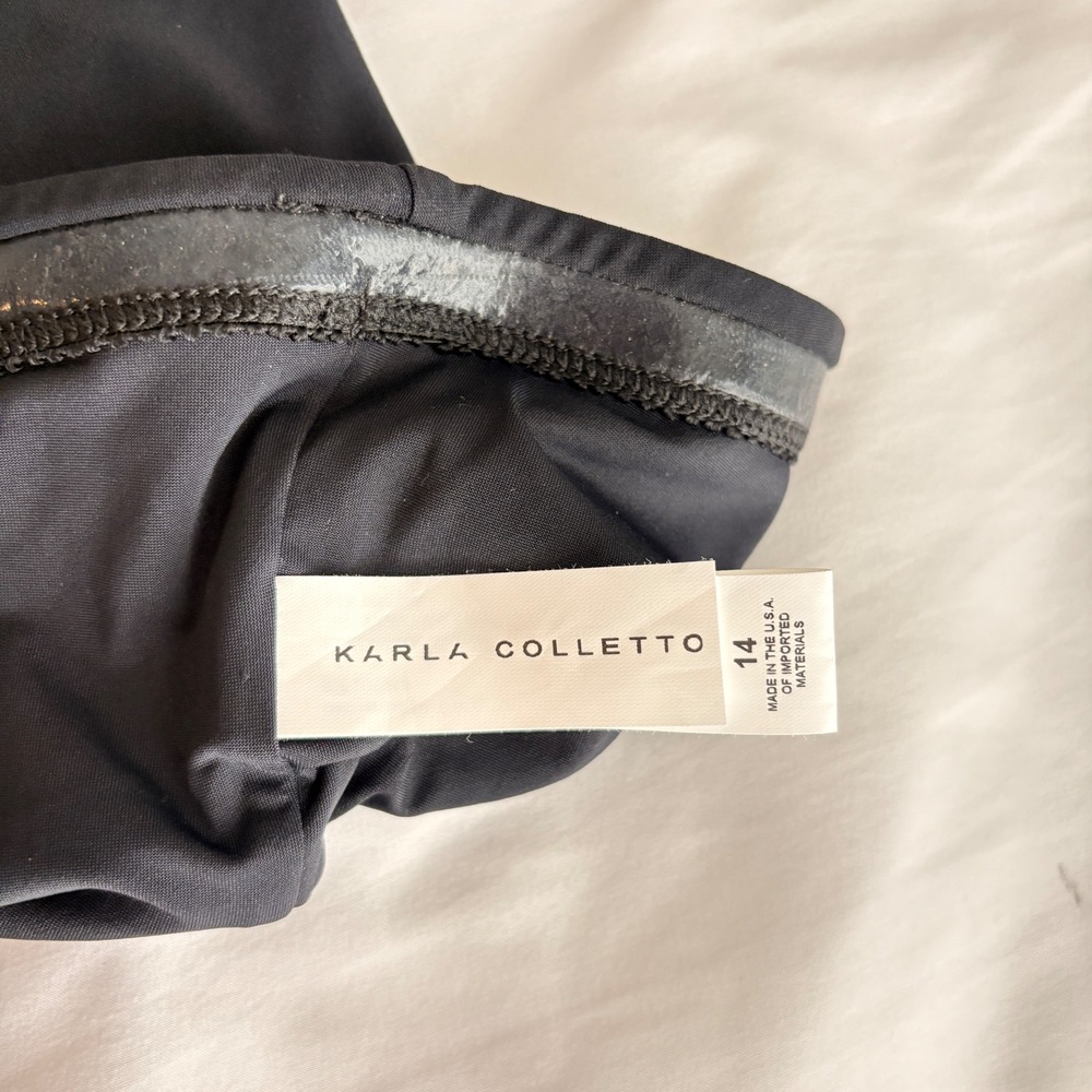 Karla Colletto Black Swim Top‎ Bow Strapless Swimsuit Cover Up - Picture 8 of 12